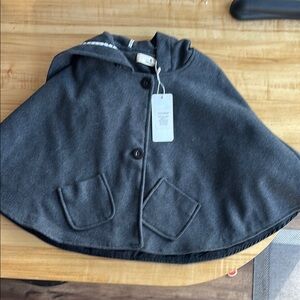 Kids Gray Cape Coat